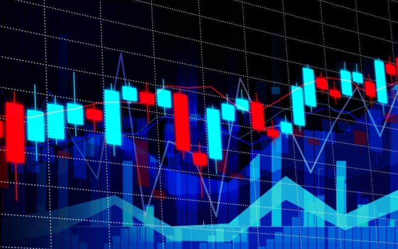 家を売る最適なタイミングを計る上で参考となる、不動産市場の相場や動向を示すローソク足チャート