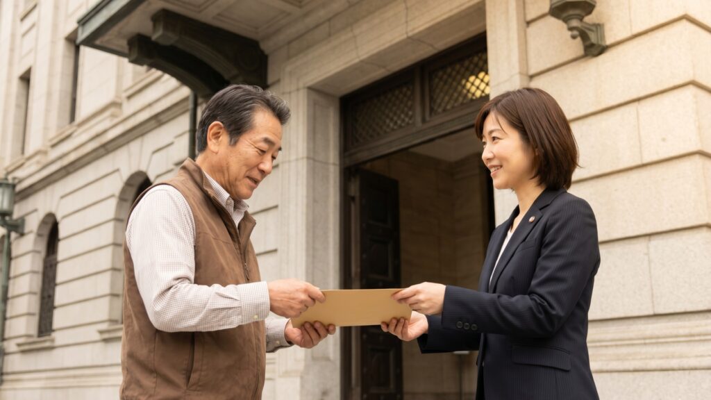 土地を売るときに失敗しないために、役所や専門家の窓口で必要な提出書類を受け取る。
